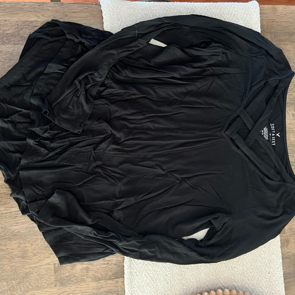 American Eagle Outfitters Black Soft & Sexy Top